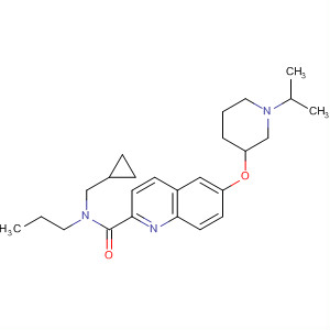 883311-24-8  2-Quinolinecarboxamide,N-(cyclopropylmethyl)-6-[[1-(1-methylethyl)-3-piperidinyl]oxy]-N-propyl-