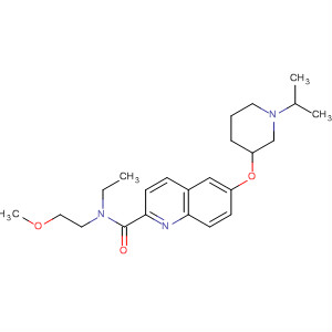 883311-30-6  2-Quinolinecarboxamide,N-ethyl-N-(2-methoxyethyl)-6-[[1-(1-methylethyl)-3-piperidinyl]oxy]-