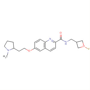 883311-65-7  2-Quinolinecarboxamide,N-[(3-fluoro-3-oxetanyl)methyl]-6-[2-(1-methyl-2-pyrrolidinyl)ethoxy]-