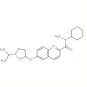 883311-71-5  2-Quinolinecarboxamide,N-cyclohexyl-N-methyl-6-[[1-(1-methylethyl)-3-pyrrolidinyl]oxy]-