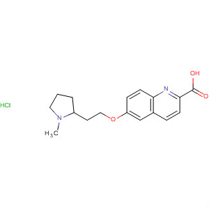883311-81-7  2-Quinolinecarboxylic acid, 6-[2-(1-methyl-2-pyrrolidinyl)ethoxy]-,monohydrochloride