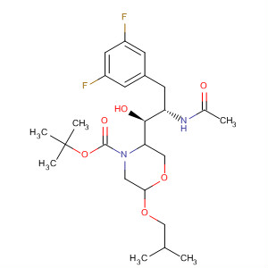 883440-00-4  4-Morpholinecarboxylic acid,5-[(1S,2S)-2-(acetylamino)-3-(3,5-difluorophenyl)-1-hydroxypropyl]-2-(2-methylpropoxy)-, 1,1-dimethylethyl ester, (2R,5R)-