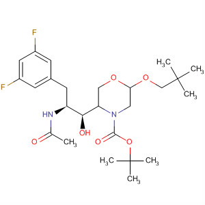 883440-49-1  4-Morpholinecarboxylic acid,5-[(1S,2S)-2-(acetylamino)-3-(3,5-difluorophenyl)-1-hydroxypropyl]-2-(2,2-dimethylpropoxy)-, 1,1-dimethylethyl ester, (2R,5R)-
