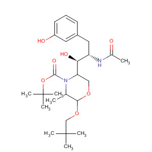 883440-96-8  4-Morpholinecarboxylic acid,5-[(1S,2S)-2-(acetylamino)-1-hydroxy-3-(3-hydroxyphenyl)propyl]-2-(2,2-dimethylpropoxy)-3-methyl-, 1,1-dimethylethyl ester, (2R,3S,5R)-