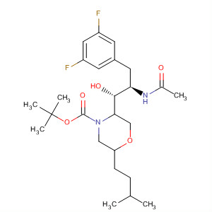 883441-06-3  4-Morpholinecarboxylic acid,5-[(1R,2R)-2-(acetylamino)-3-(3,5-difluorophenyl)-1-hydroxypropyl]-2-(3-methylbutyl)-, 1,1-dimethylethyl ester, (2S,5S)-