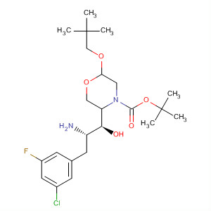 883441-25-6  4-Morpholinecarboxylic acid,5-[(1S,2S)-2-amino-3-(3-chloro-5-fluorophenyl)-1-hydroxypropyl]-2-(2,2-dimethylpropoxy)-, 1,1-dimethylethyl ester, (2R,5R)-