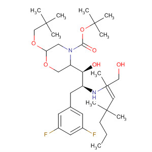 883442-36-2  4-Morpholinecarboxylic acid,5-[(1S,2S)-3-(3,5-difluorophenyl)-1-hydroxy-2-[[(2E)-2,4,4-trimethyl-1-oxo-2-heptenyl]amino]propyl]-2-(2,2-dimethylpropoxy)-, 1,1-dimethylethylester, (2R,5R)-
