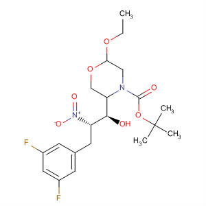 883442-50-0  4-Morpholinecarboxylic acid,5-[(1R,2S)-3-(3,5-difluorophenyl)-1-hydroxy-2-nitropropyl]-2-ethoxy-,1,1-dimethylethyl ester, (5R)-
