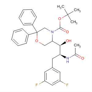 883442-52-2  4-Morpholinecarboxylic acid,5-[(1S,2S)-2-(acetylamino)-3-(3,5-difluorophenyl)-1-hydroxypropyl]-2,2-diphenyl-, 1,1-dimethylethyl ester, (5R)-
