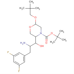 883442-70-4  4-Morpholinecarboxylic acid,5-[2-amino-3-(3,5-difluorophenyl)-1-hydroxypropyl]-2-(2,2-dimethylpropoxy)-, 1,1-dimethylethyl ester, (2R,5R)-