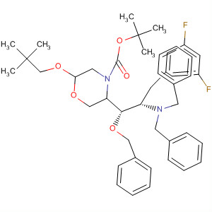 883442-73-7  4-Morpholinecarboxylic acid,5-[(1S,2S)-2-[bis(phenylmethyl)amino]-3-(3,5-difluorophenyl)-1-(phenylmethoxy)propyl]-2-(2,2-dimethylpropoxy)-, 1,1-dimethylethyl ester,(2R,5R)-