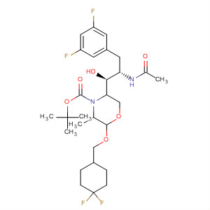 883442-86-2  4-Morpholinecarboxylic acid,5-[(1S,2S)-2-(acetylamino)-3-(3,5-difluorophenyl)-1-hydroxypropyl]-2-[(4,4-difluorocyclohexyl)methoxy]-3-methyl-, 1,1-dimethylethyl ester,(2R,3S,5R)-
