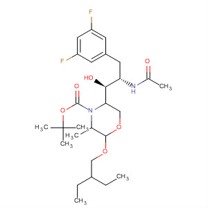 883442-89-5  4-Morpholinecarboxylic acid,5-[(1S,2S)-2-(acetylamino)-3-(3,5-difluorophenyl)-1-hydroxypropyl]-2-(2-ethylbutoxy)-3-methyl-, 1,1-dimethylethyl ester, (2R,3S,5R)-