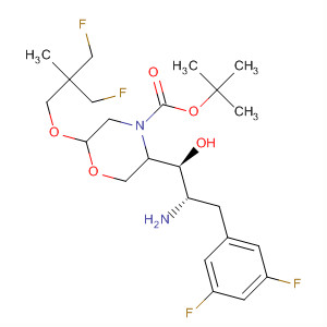 883443-74-1  4-Morpholinecarboxylic acid,5-[(1S,2S)-2-amino-3-(3,5-difluorophenyl)-1-hydroxypropyl]-2-[3-fluoro-2-(fluoromethyl)-2-methylpropoxy]-, 1,1-dimethylethyl ester, (2R,5R)-