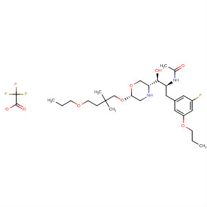 883445-41-8  Acetamide,N-[(1S,2S)-2-[(3R,6R)-6-(2,2-dimethyl-4-propoxybutoxy)-3-morpholinyl]-1-[(3-fluoro-5-propoxyphenyl)methyl]-2-hydroxyethyl]-,mono(trifluoroacetate) (salt)