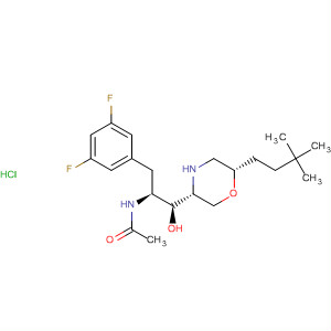 883445-46-3  Acetamide,N-[(1S,2S)-1-[(3,5-difluorophenyl)methyl]-2-[(3R,6S)-6-(3,3-dimethylbutyl)-3-morpholinyl]-2-hydroxyethyl]-, monohydrochloride