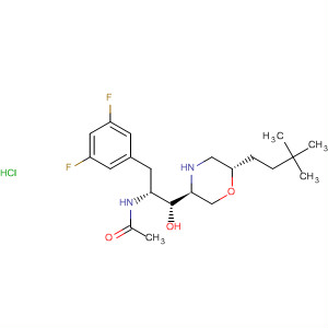 883445-47-4  Acetamide,N-[(1R,2R)-1-[(3,5-difluorophenyl)methyl]-2-[(3S,6S)-6-(3,3-dimethylbutyl)-3-morpholinyl]-2-hydroxyethyl]-, monohydrochloride