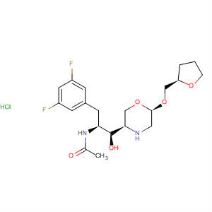 883445-82-7  Acetamide,N-[(1S,2S)-1-[(3,5-difluorophenyl)methyl]-2-hydroxy-2-[(3R,6S)-6-[[(2R)-tetrahydro-2-furanyl]methoxy]-3-morpholinyl]ethyl]-, monohydrochloride