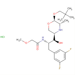 883446-36-4  Acetamide,N-[(1S,2S)-1-[(3,5-difluorophenyl)methyl]-2-[(3R,5S,6R)-6-(2,2-dimethylpropoxy)-5-methyl-3-morpholinyl]-2-hydroxyethyl]-2-methoxy-,monohydrochloride