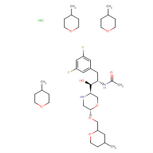 883447-79-8  Acetamide,N-[(1S,2S)-1-[(3,5-difluorophenyl)methyl]-2-hydroxy-2-[(3R,6R)-6-[(tetrahydro-4-methyl-2H-pyran-4-yl)methoxy]-3-morpholinyl]ethyl]-,monohydrochloride