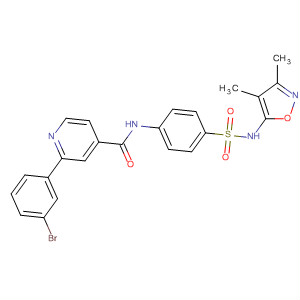 883522-96-1  4-Pyridinecarboxamide,2-(3-bromophenyl)-N-[4-[[(3,4-dimethyl-5-isoxazolyl)amino]sulfonyl]phenyl]-