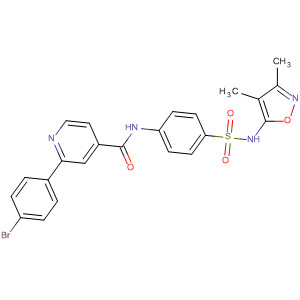 883523-04-4  4-Pyridinecarboxamide,2-(4-bromophenyl)-N-[4-[[(3,4-dimethyl-5-isoxazolyl)amino]sulfonyl]phenyl]-