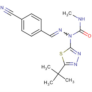 88369-90-8  Hydrazinecarboxamide,2-[(4-cyanophenyl)methylene]-1-[5-(1,1-dimethylethyl)-1,3,4-thiadiazol-2-yl]-N-methyl-