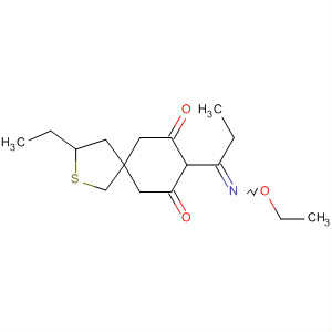88370-22-3  2-Thiaspiro[4.5]decane-7,9-dione, 8-[1-(ethoxyimino)propyl]-3-ethyl-