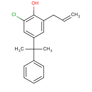 88384-15-0  Phenol, 2-chloro-4-(1-methyl-1-phenylethyl)-6-(2-propenyl)-