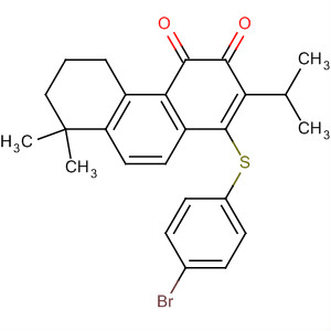 883884-46-6  3,4-Phenanthrenedione,1-[(4-bromophenyl)thio]-5,6,7,8-tetrahydro-8,8-dimethyl-2-(1-methylethyl)-
