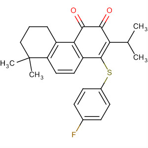 883884-48-8  3,4-Phenanthrenedione,1-[(4-fluorophenyl)thio]-5,6,7,8-tetrahydro-8,8-dimethyl-2-(1-methylethyl)-