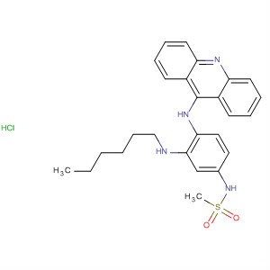 88412-65-1  Methanesulfonamide, N-[4-(9-acridinylamino)-3-(hexylamino)phenyl]-,monohydrochloride