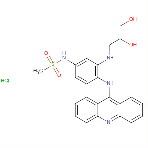 88412-68-4  Methanesulfonamide,N-[4-(9-acridinylamino)-3-[(2,3-dihydroxypropyl)amino]phenyl]-,monohydrochloride