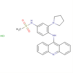 88412-75-3  Methanesulfonamide, N-[4-(9-acridinylamino)-3-(1-pyrrolidinyl)phenyl]-,monohydrochloride