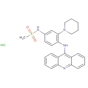88412-76-4  Methanesulfonamide, N-[4-(9-acridinylamino)-3-(1-piperidinyl)phenyl]-,monohydrochloride