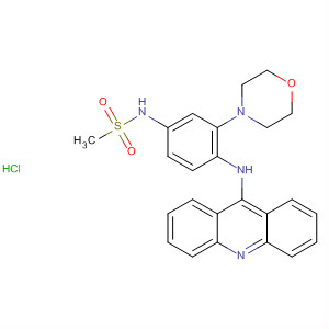 88412-77-5  Methanesulfonamide, N-[4-(9-acridinylamino)-3-(4-morpholinyl)phenyl]-,monohydrochloride