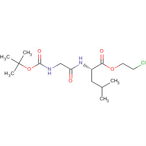 88421-85-6  L-Leucine, N-[N-[(1,1-dimethylethoxy)carbonyl]glycyl]-, 2-chloroethylester