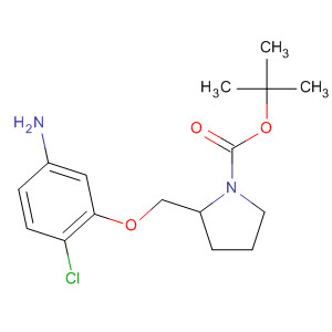 884342-73-8  1-Pyrrolidinecarboxylic acid, 2-[(5-amino-2-chlorophenoxy)methyl]-,1,1-dimethylethyl ester, (2S)-