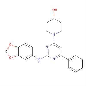881193-63-1  4-Piperidinol, 1-[2-(1,3-benzodioxol-5-ylamino)-6-phenyl-4-pyrimidinyl]-