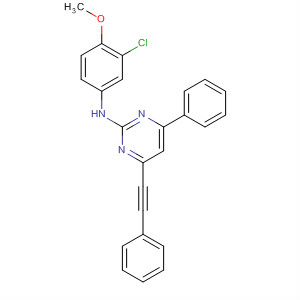 881194-05-4  2-Pyrimidinamine,N-(3-chloro-4-methoxyphenyl)-4-phenyl-6-(phenylethynyl)-