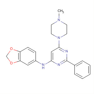 881194-12-3  4-Pyrimidinamine,N-1,3-benzodioxol-5-yl-6-(4-methyl-1-piperazinyl)-2-phenyl-