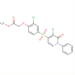 88142-34-1  Acetic acid,[2-chloro-4-[(5-chloro-1,6-dihydro-6-oxo-1-phenyl-4-pyridazinyl)sulfonyl]phenoxy]-, methyl ester