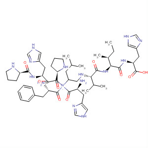88169-32-8  L-Histidine,N-[N-[N-[4-methyl-2-[[N-[N-[1-(N-L-prolyl-L-histidyl)-L-prolyl]-L-phenylalanyl]-L-histidyl]amino]pentyl]-L-valyl]-L-isoleucyl]-, (S)-