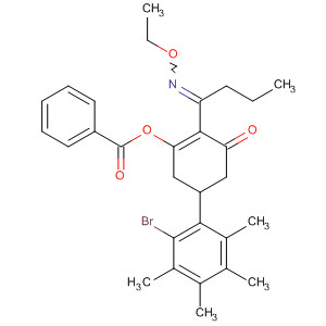 88174-09-8  2-Cyclohexen-1-one,3-(benzoyloxy)-5-(2-bromo-3,4,5,6-tetramethylphenyl)-2-[1-(ethoxyimino)butyl]-