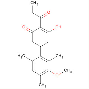 88174-58-7  2-Cyclohexen-1-one,3-hydroxy-5-(3-methoxy-2,4,6-trimethylphenyl)-2-(1-oxopropyl)-