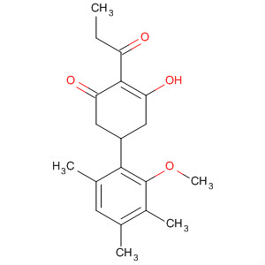 88175-39-7  2-Cyclohexen-1-one,3-hydroxy-5-(2-methoxy-3,4,6-trimethylphenyl)-2-(1-oxopropyl)-