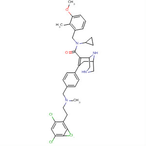 881849-43-0  3,9-Diazabicyclo[3.3.1]non-6-ene-6-carboxamide,N-cyclopropyl-N-[(3-methoxy-2-methylphenyl)methyl]-7-[4-[[methyl[2-(2,3,6-trichlorophenyl)ethyl]amino]methyl]phenyl]-