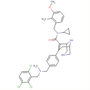 881849-47-4  3,9-Diazabicyclo[3.3.1]non-6-ene-6-carboxamide,N-cyclopropyl-N-[(3-methoxy-2-methylphenyl)methyl]-7-[4-[[methyl[(2,3,6-trichlorophenyl)methyl]amino]methyl]phenyl]-