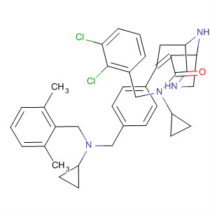 881849-73-6  3,9-Diazabicyclo[3.3.1]non-6-ene-6-carboxamide,N-cyclopropyl-7-[4-[[cyclopropyl[(2,6-dimethylphenyl)methyl]amino]methyl]phenyl]-N-[(2,3-dichlorophenyl)methyl]-