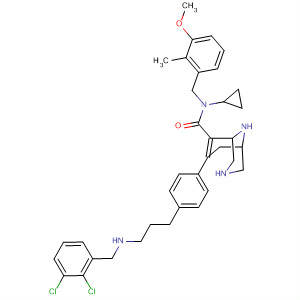881849-79-2  3,9-Diazabicyclo[3.3.1]non-6-ene-6-carboxamide,N-cyclopropyl-7-[4-[3-[(2,3-dichlorophenyl)methylamino]propyl]phenyl]-N-[(3-methoxy-2-methylphenyl)methyl]-